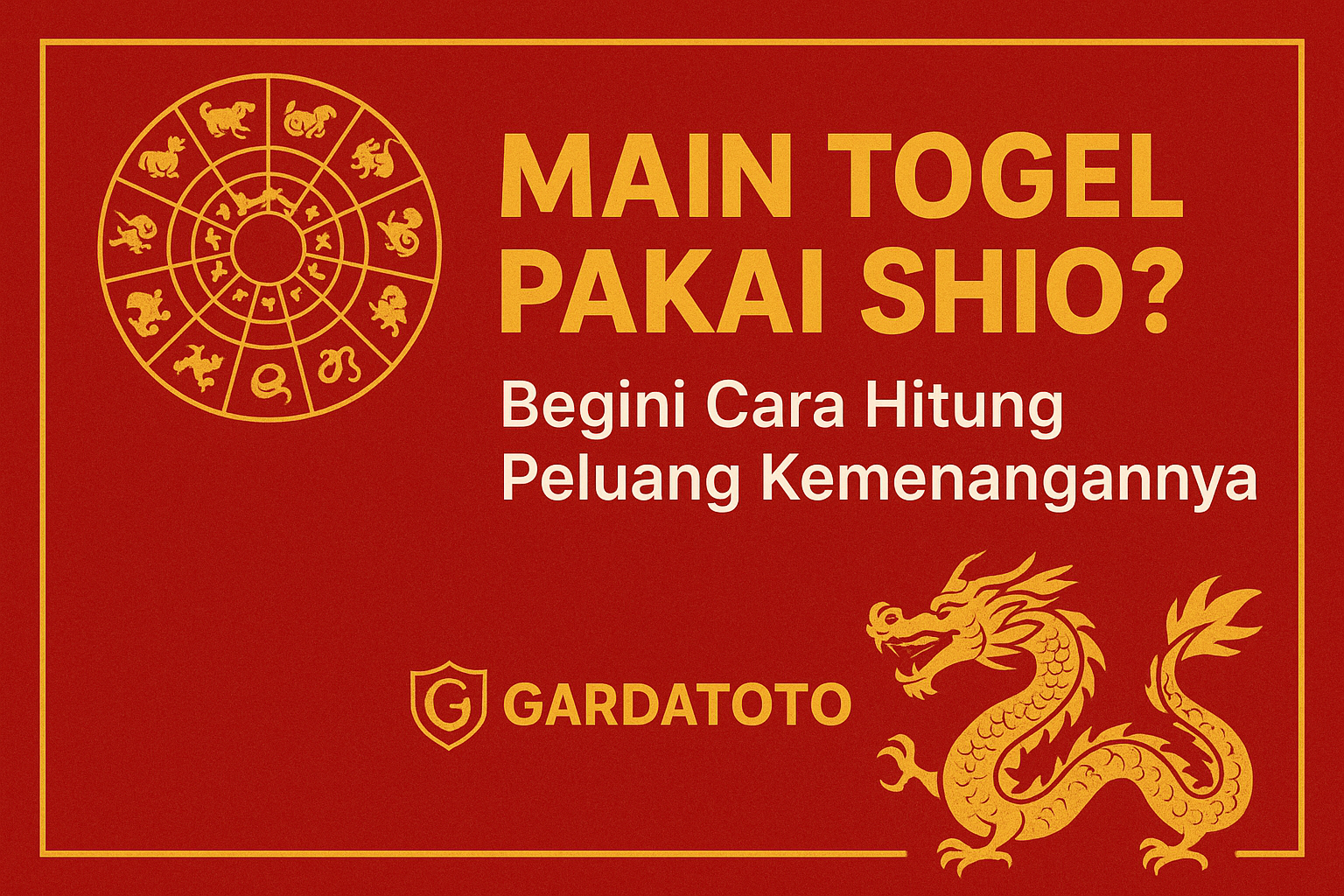 Main Togel Pakai Shio? Begini Cara Hitung Peluang Kemenangannya